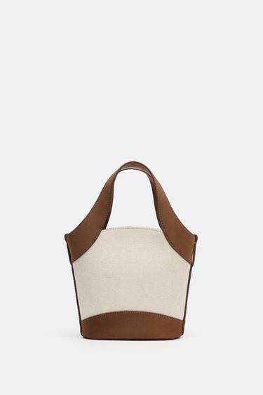 CANVAS CROSSBODY BAG - Brown by Zara