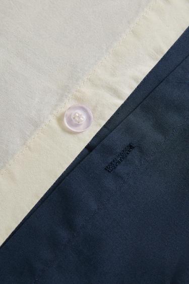 REVERSIBLE PERCALE BED LINEN SET (200 THREAD COUNT) - Blue by Zara