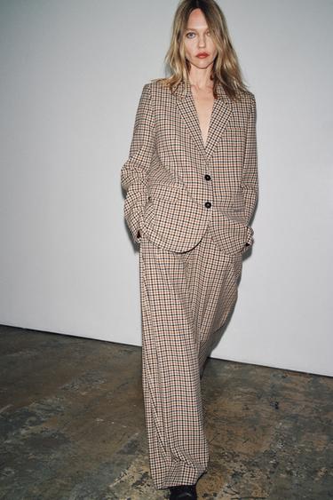 ZW COLLECTION CHECK TROUSERS - Multicoloured by Zara