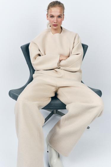 ZW COLLECTION WOOL BLEND TROUSERS - Ecru by Zara - Image 0