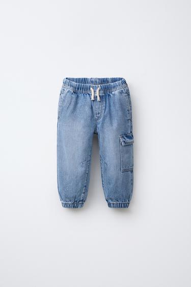 CARGO JOGGER JEANS - Mid-blue by Zara - Image 0