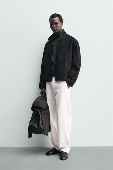 GEOMETRIC JACQUARD JACKET - Blue by Zara - Image 0