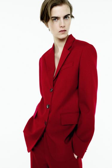STRAIGHT ZW COLLECTION BLAZER - Bright red by Zara