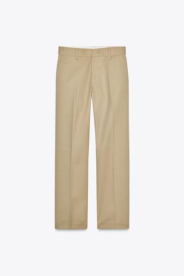 ZW COLLECTION STRAIGHT-FIT TROUSERS - camel by Zara - Image 0