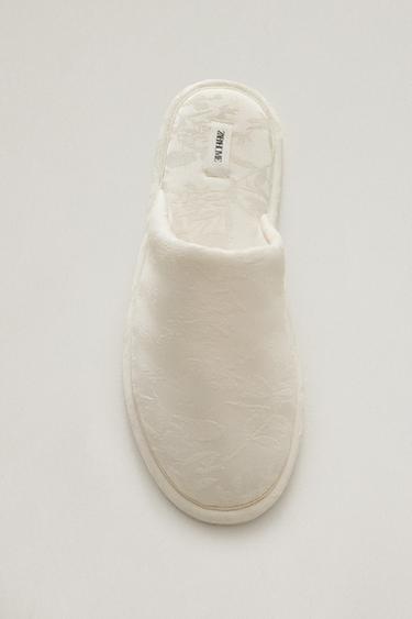 JACQUARD MULE SLIPPERS - Beige by Zara