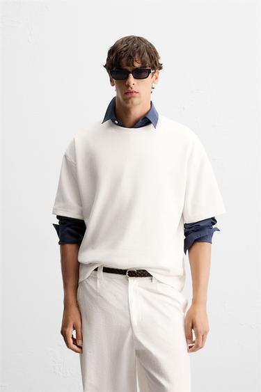 RAISED PRINT SWEATSHIRT - White by Zara