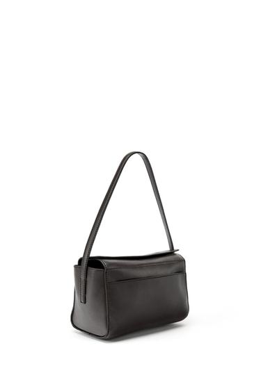 LIMITED EDITION SMALL LEATHER BAG - Grey by Zara