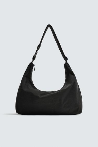 NYLON SHOULDER BAG - Black by Zara