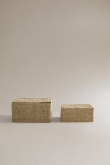 SEAGRASS BASKET WITH LID - Light beige by Zara - Image 0
