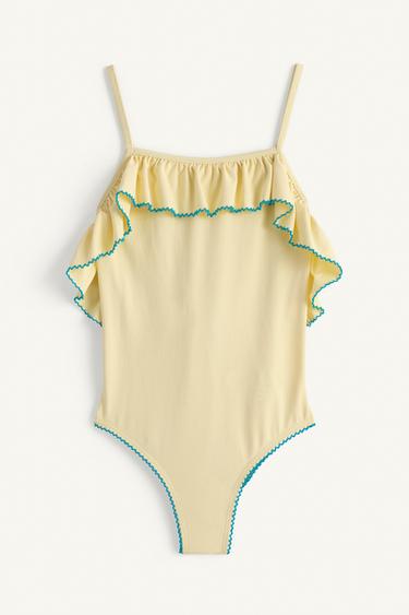LIMITED EDITION EMBROIDERED SWIMSUIT - Vanilla by Zara