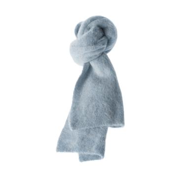 ALPACA BLEND KNIT SCARF - Sky blue by Zara