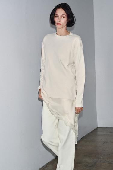 LONG SLEEVE T-SHIRT - camel by Zara