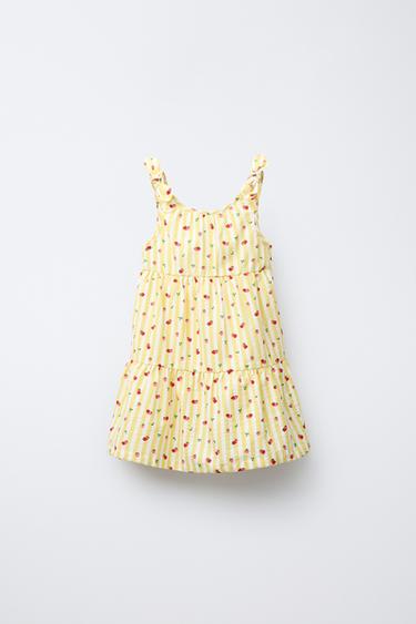 STRAWBERRY STRIPE DRESS - Olive green by Zara - Image 0