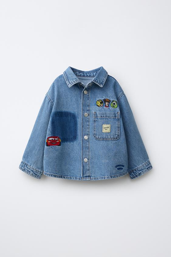 © DISNEY DENIM OVERSHIRT - Mid-blue by Zara - Image 0