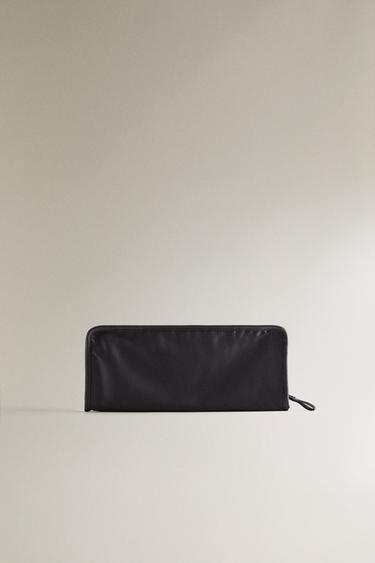 SATEEN OBJECT HOLDER WASH BAG - Navy Blue by Zara