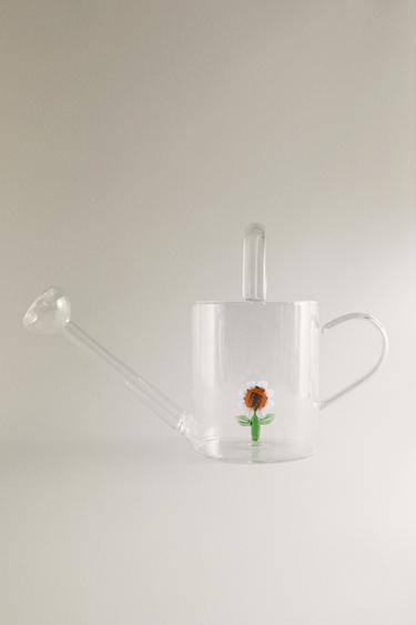 BOROSILICATE SUNFLOWER GARDEN WATERING CAN -  by Zara - Image 0