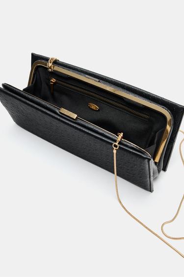 EMBOSSED LONG CLUTCH BAG - Black by Zara