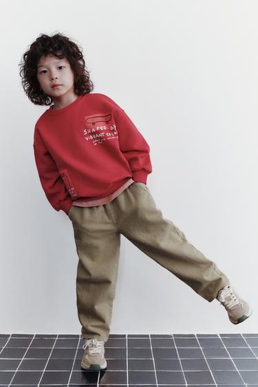 SKATE PRINT SWEATSHIRT - Reddish by Zara