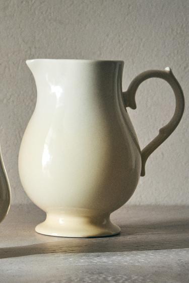 STONEWARE JUG - Cream by Zara