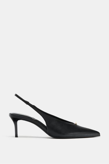 HEELED SLINGBACK SHOES - Black by Zara