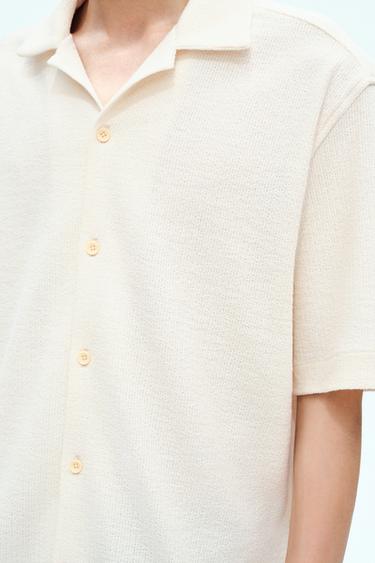 TEXTURED SHIRT - Ecru by Zara