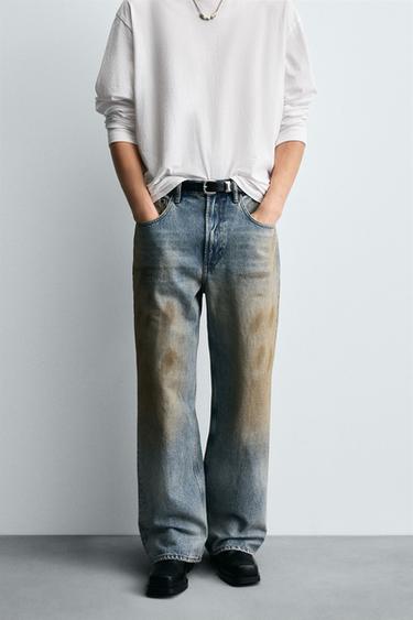 VINTAGE-EFFECT BAGGY FIT JEANS - Light blue by Zara