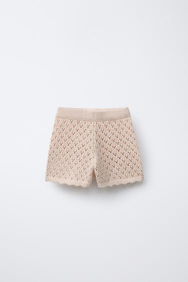 KNIT BERMUDA SHORTS - Beige-pink by Zara - Image 0