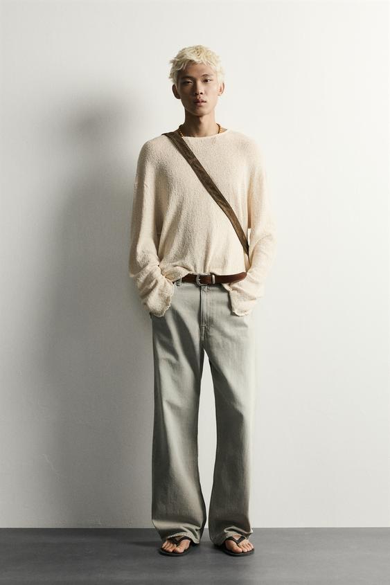 WASHED PRINT KNIT T-SHIRT - Ecru by Zara - Image 0