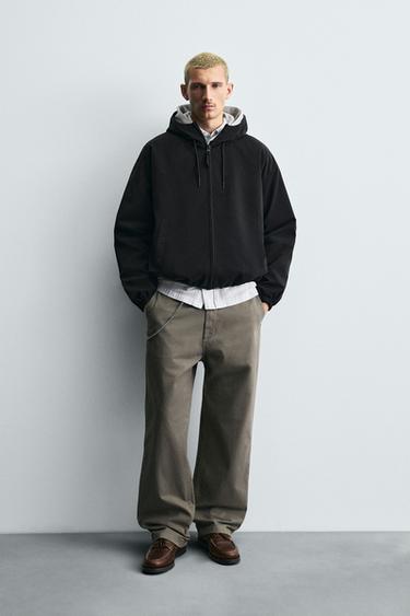 TECHNICAL HOODED JACKET - Black by Zara - Image 0