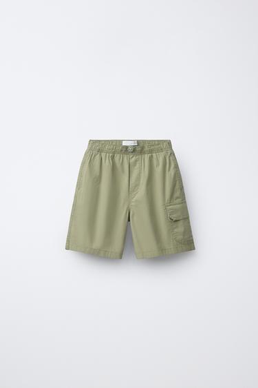 CARGO BERMUDA SHORTS - Green by Zara