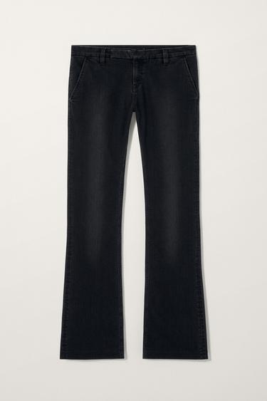 KATE MOSS X ZARA LOW-RISE FLARE JEANS - Black by Zara