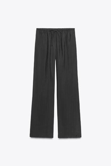 ZW COLLECTION FLOWING TROUSERS - Charcoal grey by Zara