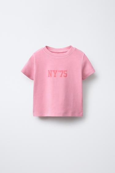 SLOGAN PRINT T-SHIRT - Pink by Zara - Image 0