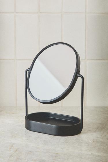 RESIN VANITY MIRROR - Black by Zara
