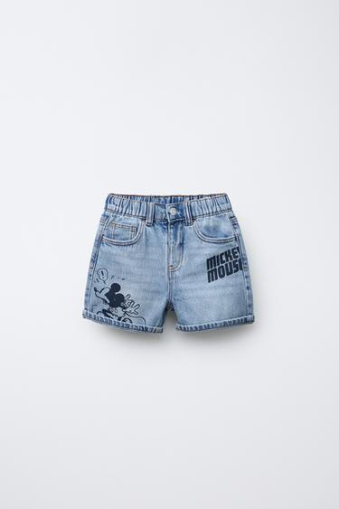 MICKEY MOUSE © DISNEY DENIM BERMUDA SHORTS - Light blue by Zara - Image 0