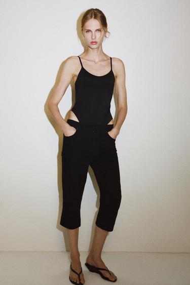 POLYAMIDE BLEND BODYSUIT - Black by Zara