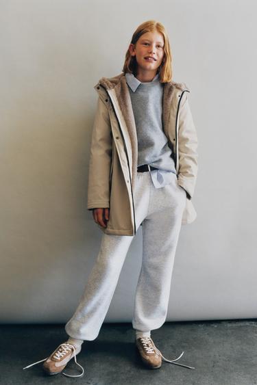 WATER-REPELLENT COATED FAUX FUR JACKET - Sand by Zara