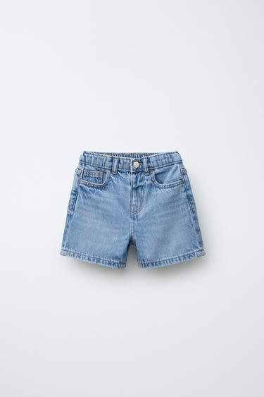 SKATER DENIM BERMUDA SHORTS - Light blue by Zara