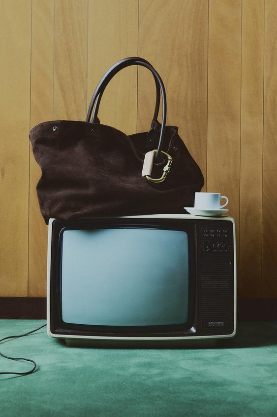 AARON LEVINE X ZARA LEATHER TOTE BAG - Brown by Zara - Image 0