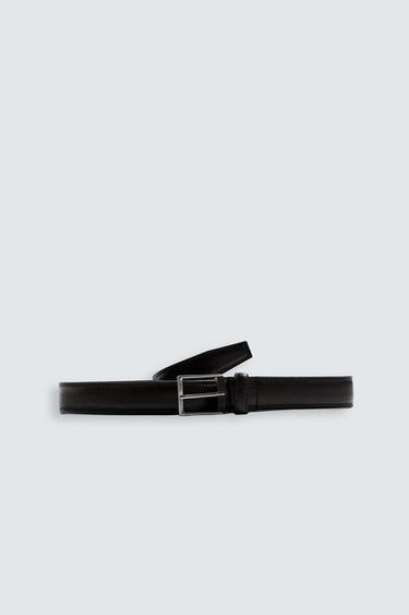 LEATHER DRESS BELT - Black by Zara