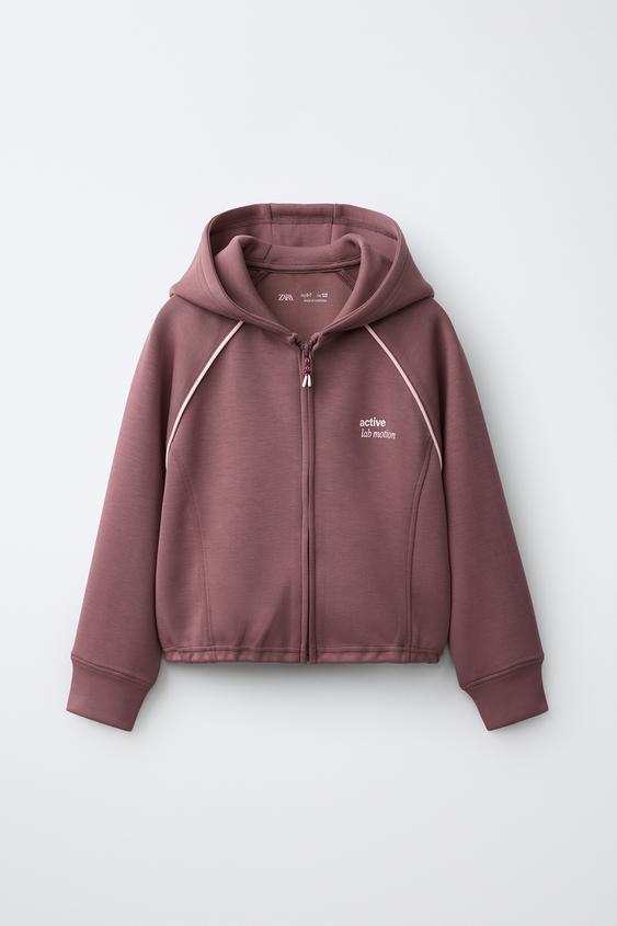 GYM HOODED JACKET - Pale pink by Zara - Image 0