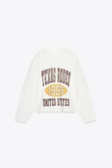 SLOGAN SWEATSHIRT - Ecru by Zara