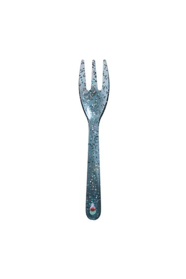 CHILDREN'S GLITTER TRITAN™ FORK WITH STARS - Blue by Zara