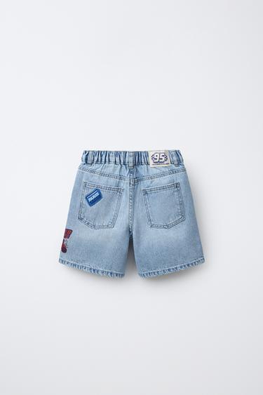 CARS LIGHTNING MCQUEEN © DISNEY DENIM BERMUDA SHORTS - Mid-blue by Zara