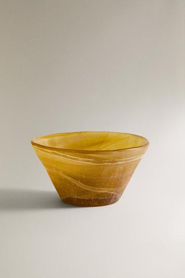 CONTRAST GLASS BOWL - Caramel by Zara - Image 0
