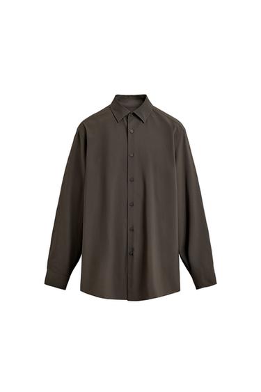 SLIM FIT SHIRT - Brown / Taupe by Zara