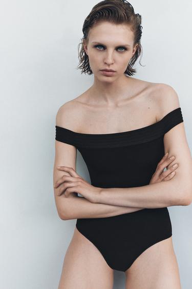 STRETCH BODYSUIT - Black by Zara - Image 0