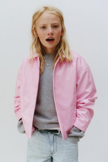 FAUX LEATHER JACKET - Pink by Zara