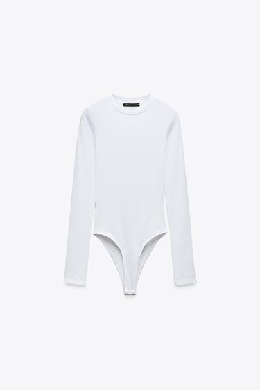 COTTON MODAL BODYSUIT - White by Zara