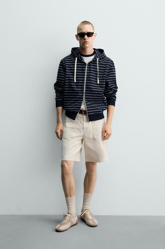 STRAIGHT-LEG POCKET BERMUDA SHORTS - White by Zara - Image 0
